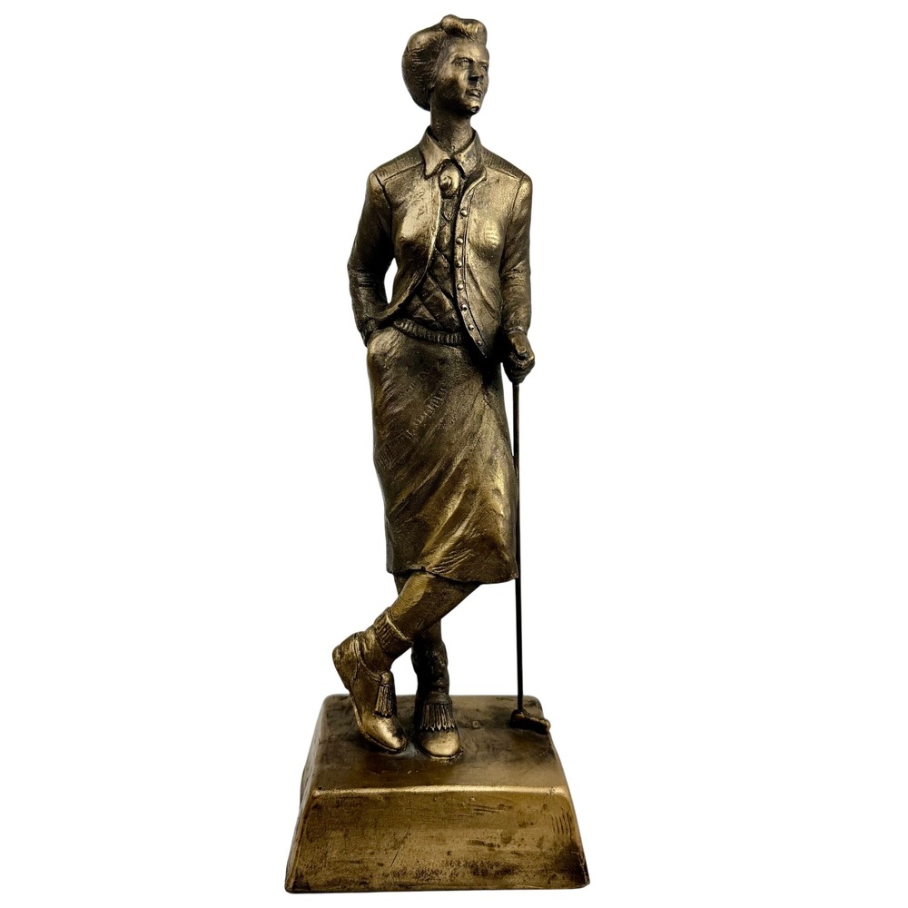 Vintage Westart 1992 Female Woman Golfer Bronze Finish Sculpture Trophy 17"